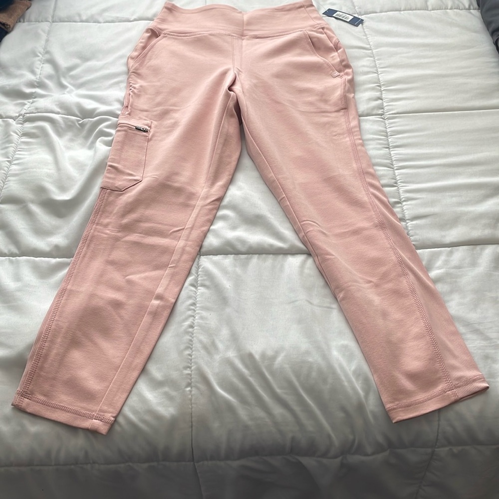 Jaanuu blush pink scrub joggers